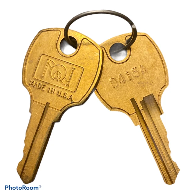 Lot Of 2 D415A Replacement Cabinet Drawer Lock Keys