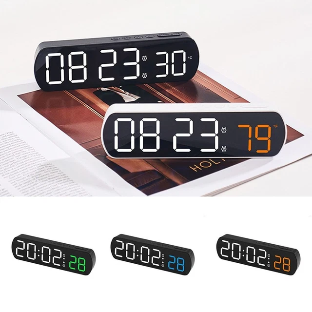 BACKLIGHT DIGITAL LED Clocks Temperature Date Display Table Clock for ...