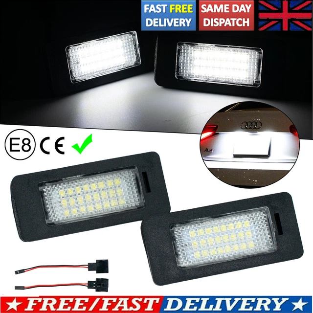 2PC FOR AUDI TT MK2 A4 S4 B8 A5 LED LICENSE Number Plate Light Error