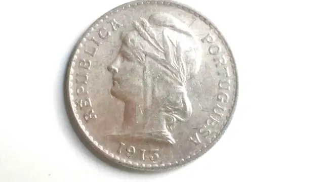 Moneda Republica de Portugal 1913  50 centavos  plata  calidad EBC