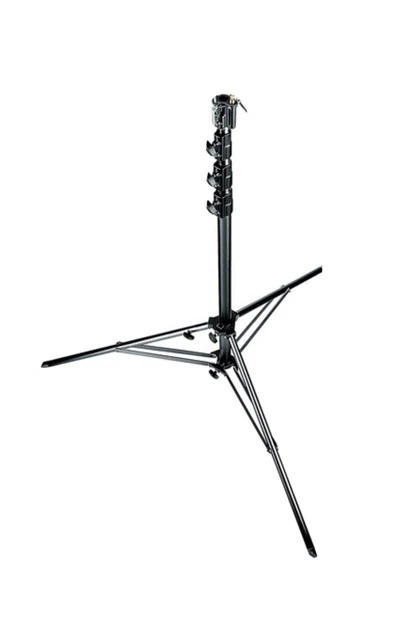 Soporte súper aluminio Manfrotto 269BU 14,9 pies con pierna niveladora (negro)