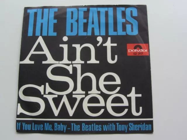 The Beatles   Orig 1964   German  45   Aint She Sweet    Picture Sleeve  Ex