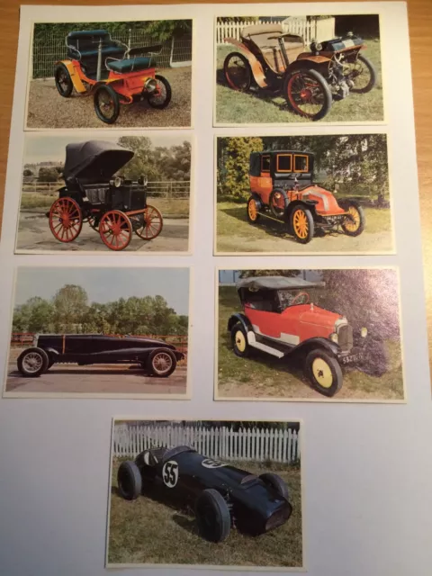 lot de 7 images vintage chocolat Poulain Connaissance de l Automobile