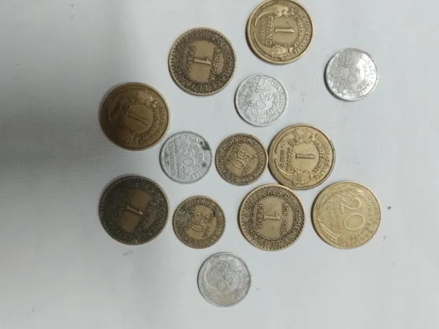 lots pièces de monnaies