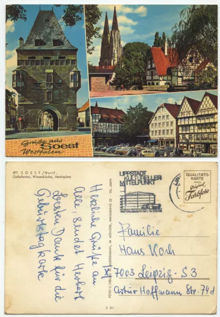 32649 - Saludos desde Soest, Westfalia - Postal, pasado