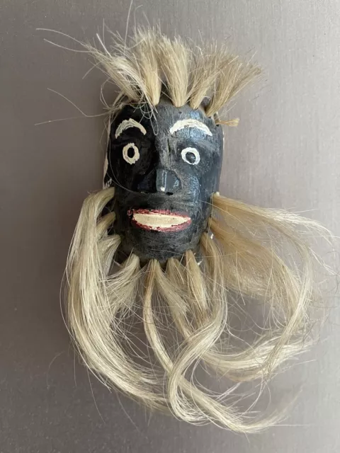 Yaqui  Pascola Miniature  Mask Hand Carved 3.5" X 2.25"