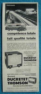 Téléviseur Ducretet-Thomson De 1957 Ducretet Publicité Papier Téléviseur Ducretet-Thomson De 1957 Ducretet Publicité Papier