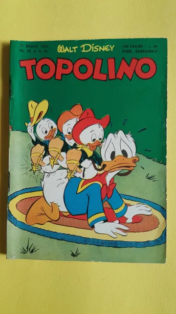 WALT DISNEY TOPOLINO libretto n° 67- b- originale mondadori-1953 completo gioco