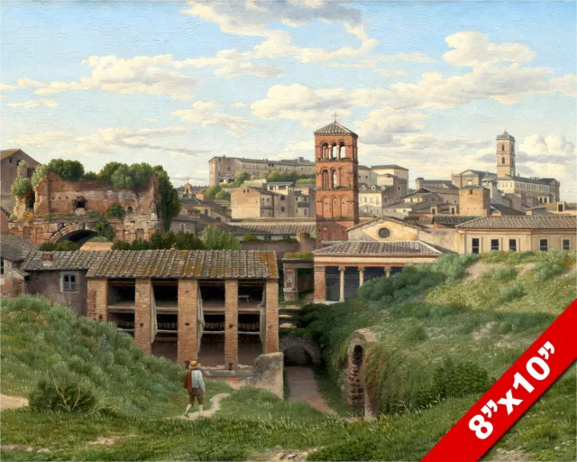 Cloaca Maxima Old Rome Italy Watercolor Painting Art Real Canvas Giclee Print