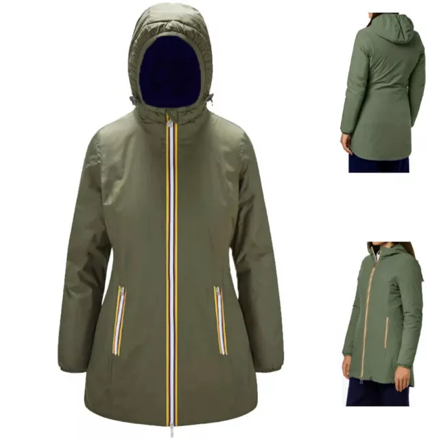 piumino donna cappotto giacca parka invernale lungo con cappuccio imbottito DA