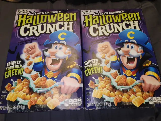 CAPTAIN CRUNCH'S HALLOWEEN Cereal Milk Turns Green Box Sealed Limited Edition