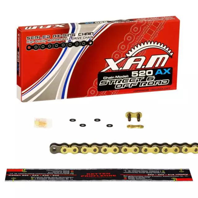 XAM X-Ring-Kette [520] GOLD NIET SYM QuadLander 250 2006-2010 Antriebskette