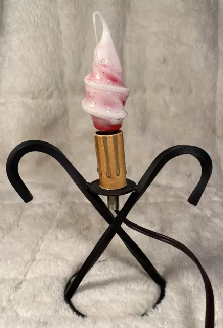 Vintage Wrought Iron Night Lite Decorative Light Candle Light