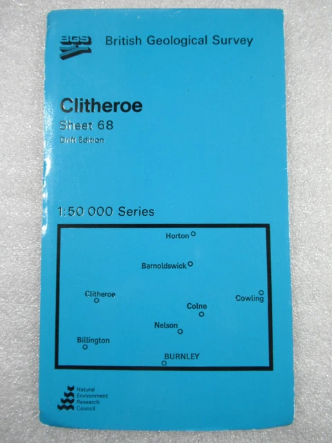 CLITHEROE BRITISH GEOLOGICAL Survey Map - 1975 Solid and Drift Edition ...