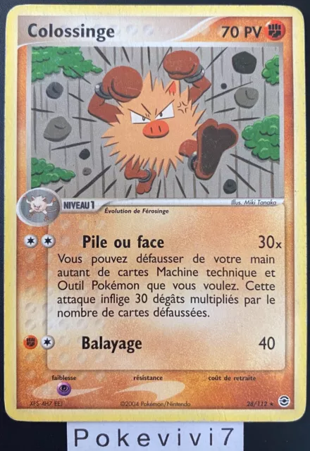 Carte Pokemon COLOSSINGE 28/112 Rare Bloc EX Rouge Feu Vert Feuille FR OCCASION