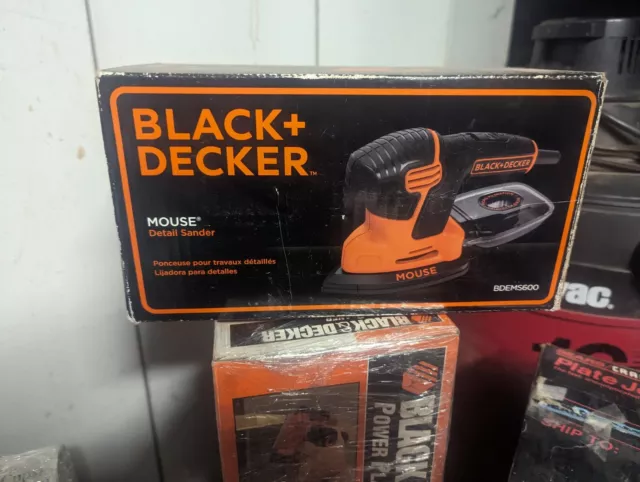 BLACK+DECKER BDEMS600 Orange Black 120V Corded Electric Detail Mouse Sander