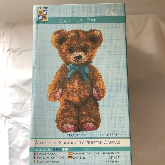 Euro Craft Latch A Pet Hook Kit Boston Teddy Bear 18010 NEW SEALED Hook Included