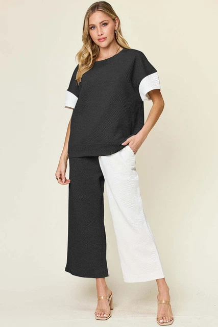 Double Take Full Size Pocketed Texture Button Up Shirt