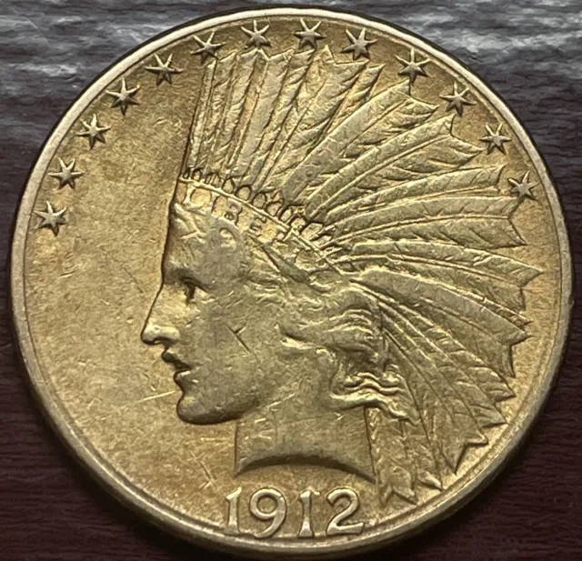 1912 S $10 Indian Head Gold Eagle Coin