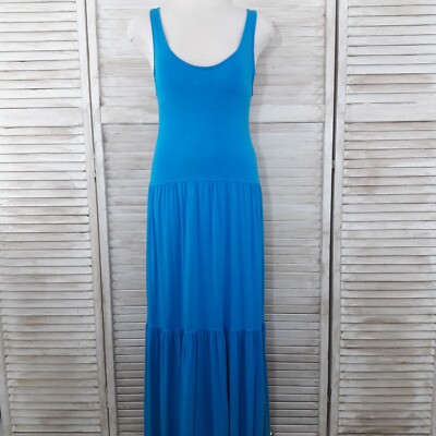 Victoria's Secret Bra Tops Maxi Dress Women's Size Small Sleeveless Blue Boho
