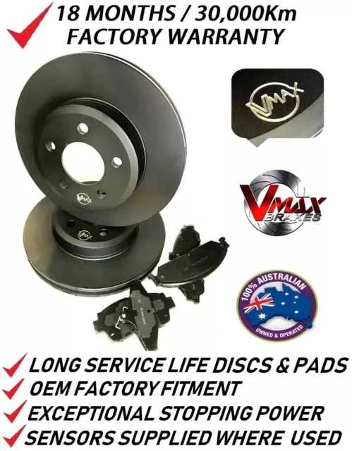 fits FORD Festiva WF 5 Door 1997 Onwards FRONT Disc Brake Rotors & PADS PACKAGE 2