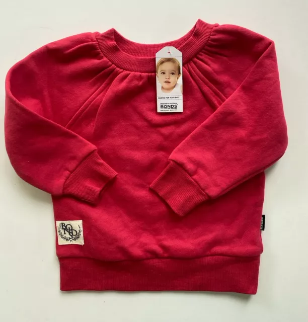 Bonds baby size 6-12 months red pullover jumper windcheater, BNWT