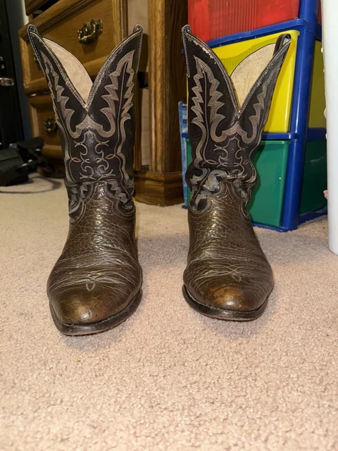 Bottes Western Justin 2223 Modèle "Rick Grimes" Pointure 11D (US) - Cuir Marron Occasion Parfait état