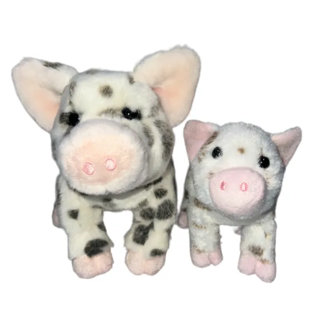 Douglas Spotted Pig Plush Lot Of 2 Easter Basket Mama And Baby Stuffed Animals