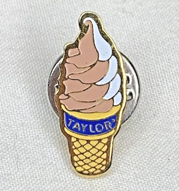 Taylor Ice Cream Pin Advertising Badge Machines Dessert Soft Serve Cone