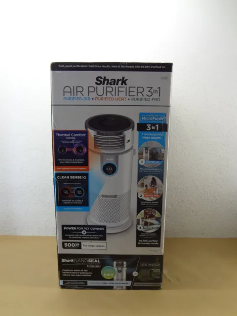 Shark HC455 3-in-1 Air Purifier, Heater & Fan w/ NanoSeal HEPA, Cleansense IQ