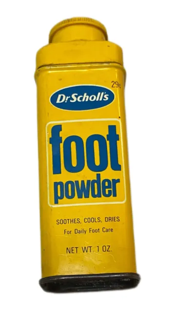 VINTAGE 1970’s Dr Scholls Foot Powder USA (tin Only)