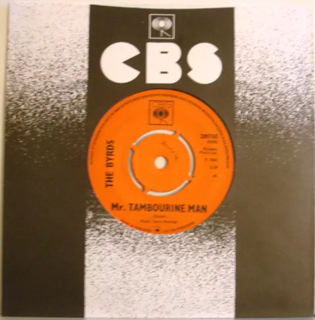 The Byrds Mr. Tambourine Man 7" Vinyl 1965 EX+ Condition