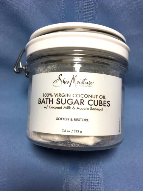 Shea Moisture 100% Virgin Coconut Oil Bath Sugar Cubes 7.5 Oz
