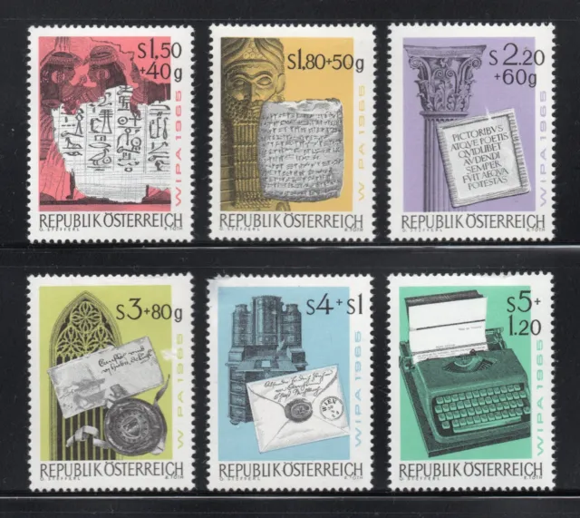 Austria Semi-Postal Stamps, 1965, Scott # B315-B320, Unused, 6 Different