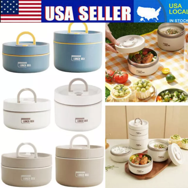 Lunch Box Thermal Food Flask Stainless Steel Insulated Bento Soup Jar Container