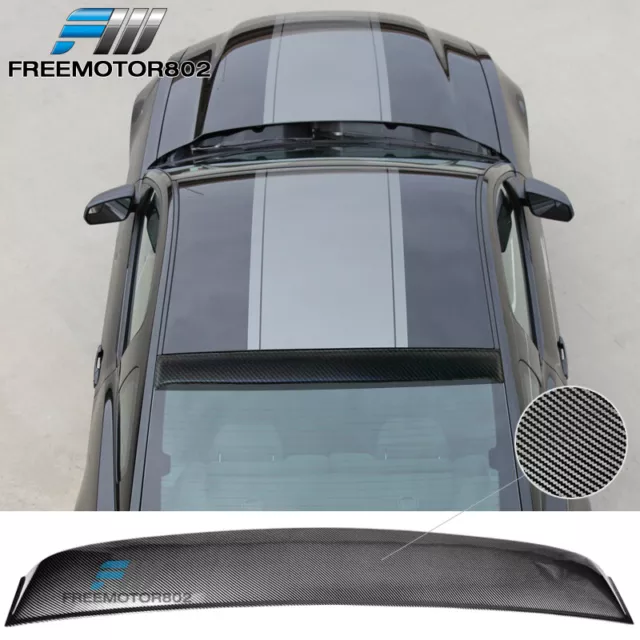 Fit 05-14 Ford Mustang Coupe Carbon Fiber Print Rear Window Roof Spoiler Wing PP