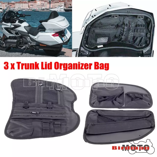 3* Portable Motorcycle Trunk Organizer Storage Bag For Honda Goldwing GL 1800