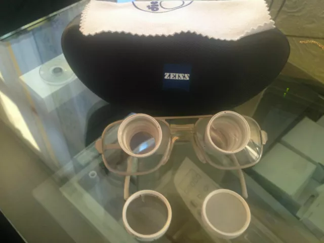 Carl Zeiss - Lupenbrille , Gläser, Lupe 2,5x cyl 1,0x1,5
