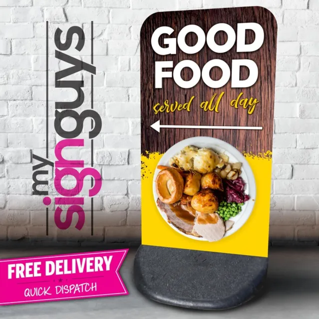 Good Food Aboard Pavement Sign Outdoor Street Advertising Display Ecoflex 2 Cafe