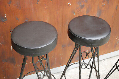 60er Vintage 4x BAR Stool Designer Chair Stool Chair Barstool Brutalist 60s 5