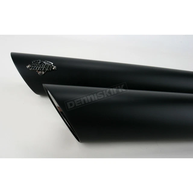 Vance & Hines Black Twin Slash Slip-On Mufflers - 46841 - Harley Softail 3