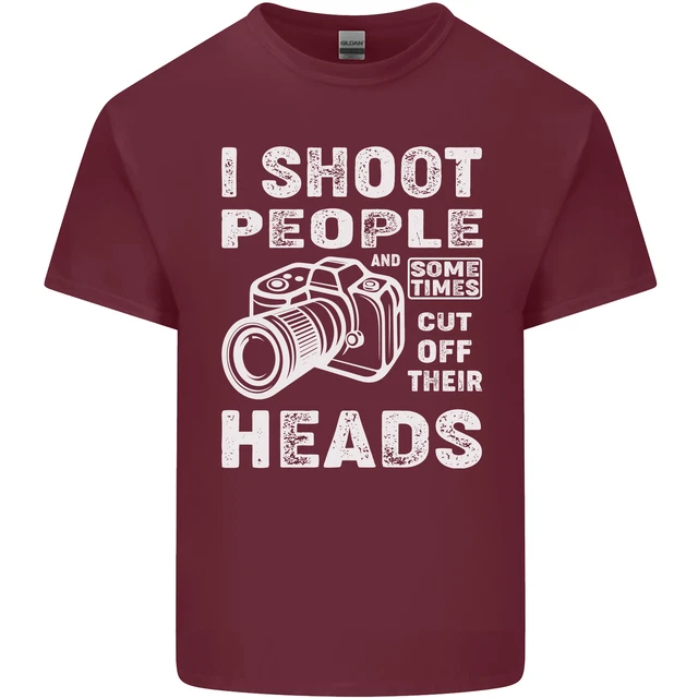 T-shirt top Photography I Shoot People Photographer da uomo cotone 7