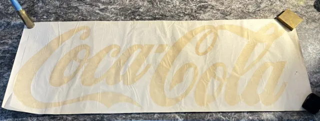 Vintage Coca-Cola Decal Logo Water Applied 14x40in” Lot Of 10