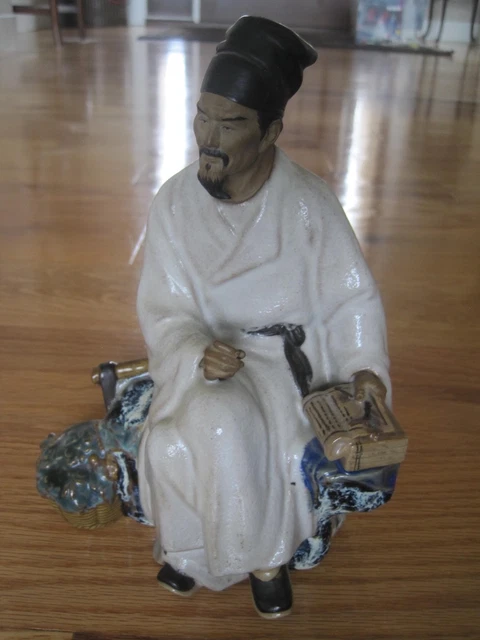 Chinese Figurine Poet By Semolar