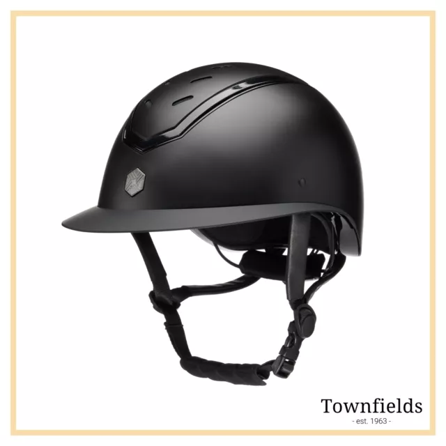 Charles Owen KYLO Riding Hat Wide Peak Black Matt Black Gloss | All Sizes