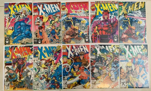 Marvel Comics X-Men Vol. 1 1991 Jim Lee Run 1-6 ALL COVERS, 1ST OMEGA RED VF/NM