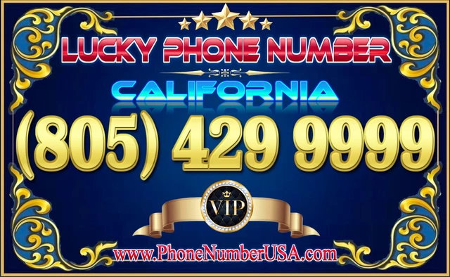Lucky Phone Number California (805) 429 9999
