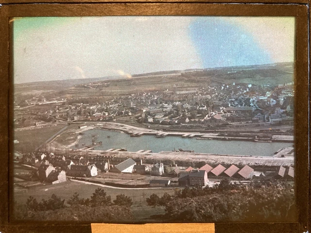 LANDSCAPE FRANCE 1913 AUTOCHROME PHOTO VIEW LIGHT GLASS PLATE 9x12