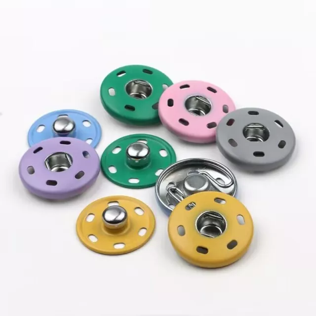 Metal Sew  Snap Buttons Dia Snaps Fasteners Press Studs Buttons 10Sets 7.5-25MM