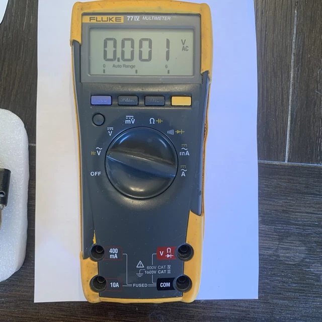 FLUKE 77/IV DIGITAL Multimeter W/ 4’ Clamp On Probes 99.99 PicClick